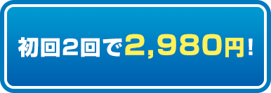 初回2回で2,980円！